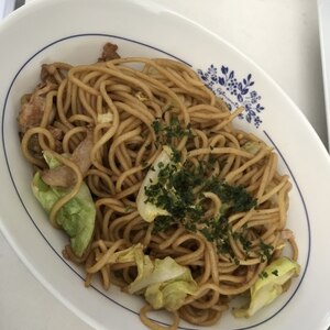 豚こまとキャベツのソース焼きそば